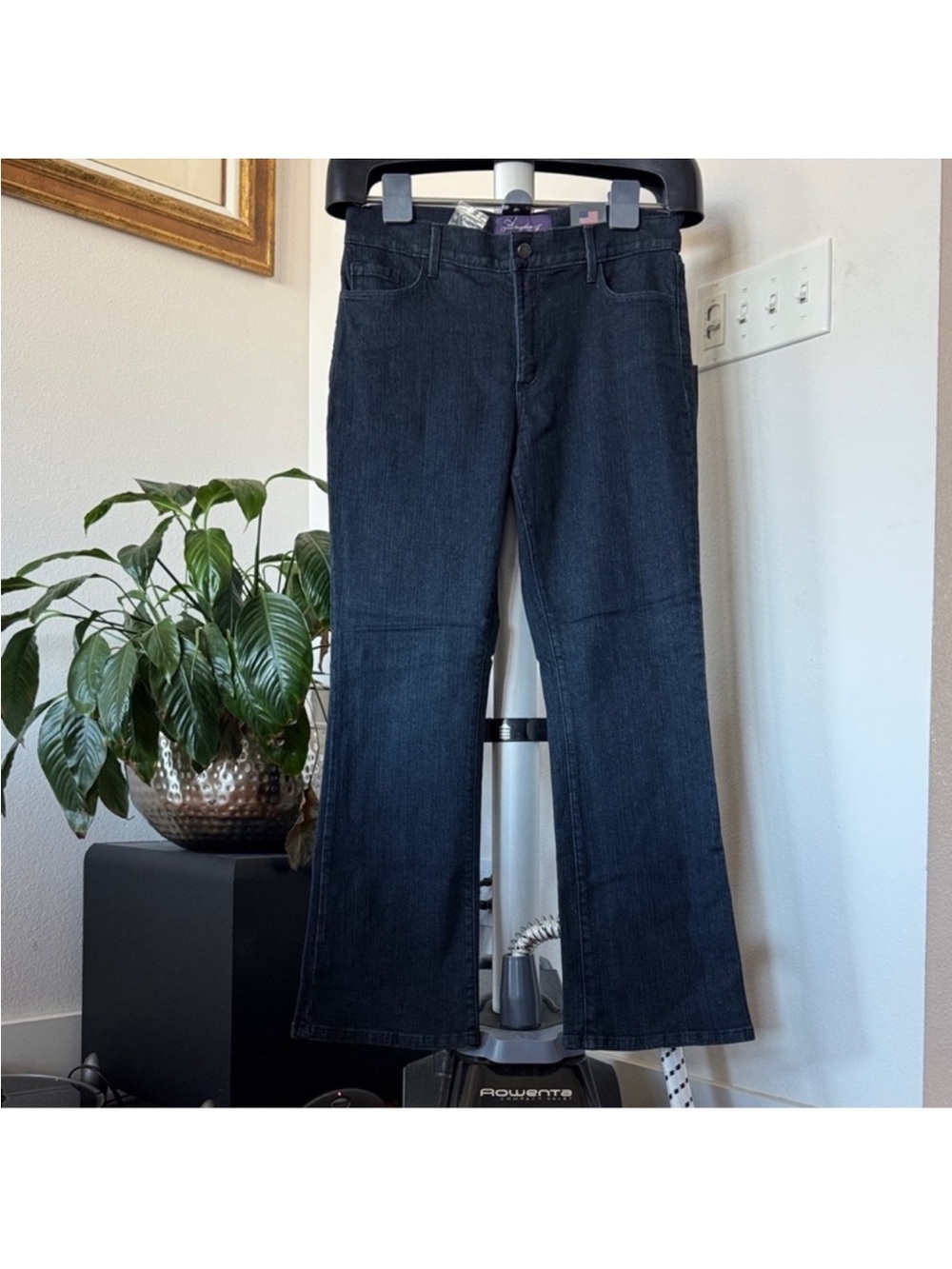 NWT NYDJ Bootleg High Rise Bootcut/Flared Jeans Sz 12 Petite Dark wash Blue
